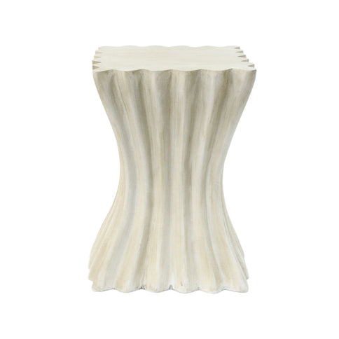 Mgo Archaistic Wavy Side Table - Antique Sandstone