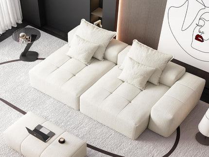 Modern Oversized Diy Combination Modular Sectional Sofa With Pillows