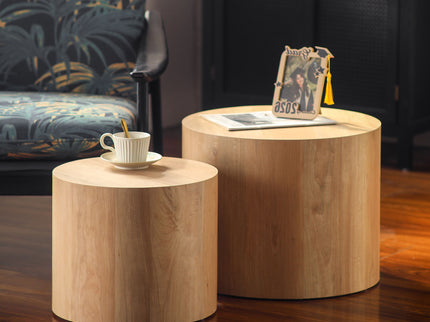 Modern Round Nesting Coffee Table (Set of 2)
