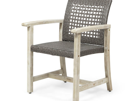 Outdoor Dining Chair Acacia Wood Frame (Set of 2)