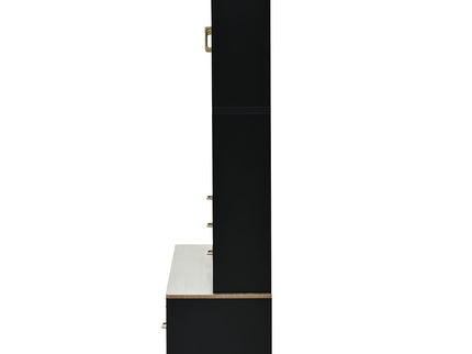 Entryway Hall Tree With Bench And Storage, 5 In 1 Coat Rack