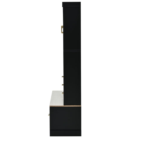 Entryway Hall Tree With Bench And Storage, 5 In 1 Coat Rack