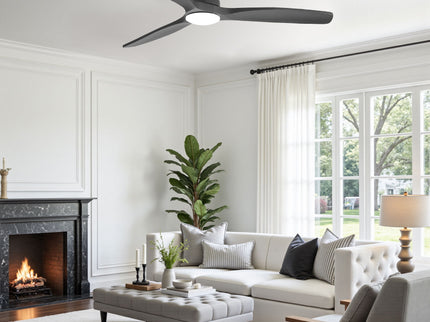 52" Ceiling Fan With Light, Dimmable DC Reversible Motor, 3 Blades