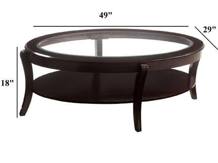 Contemporary Table With Open Lower Shelf