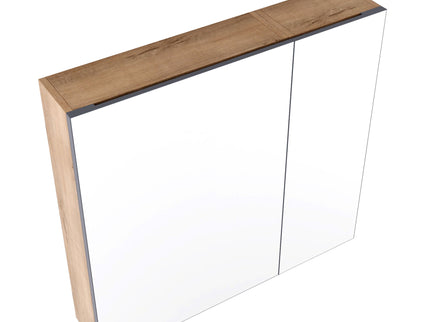 29.63" Wall Mounted Cabinet With Adjustable Shelves Storage Cabinet For Bathroom - Imitative Oak