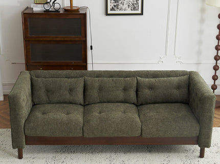 Upholstered Sofa Modern 3 Seater Sofa Couch With Tufted Design For Living Room