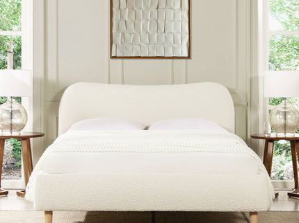 Roman - Curved Headboard Upholstered Platform Bed
