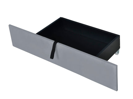 Platform UpholsteredBed With 2 Drawers And Twin Long Trundle