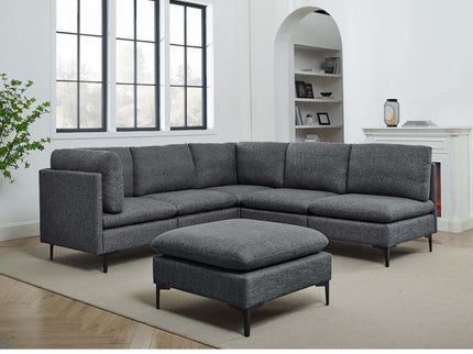 Upholstered Modular Sectional & Tall Legs