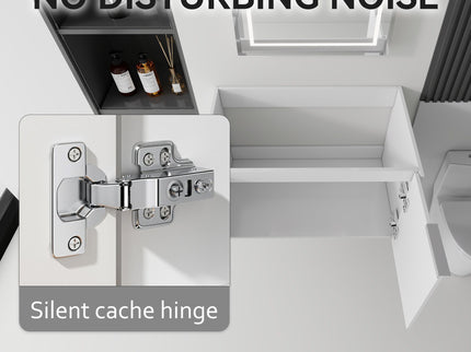 Floating Bathroom Vanity Cabinet With Soft Close Double Doors, Spacious Interior Storage, Wall Mounted, Cabinet Only