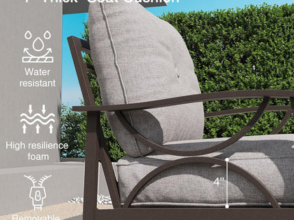 All-Weather Loveseat 2 Seats Sofa With Cushions