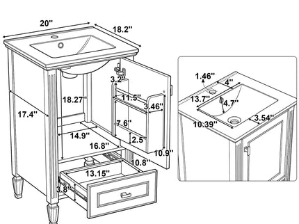 Retro Bathroom Vanity With Sink