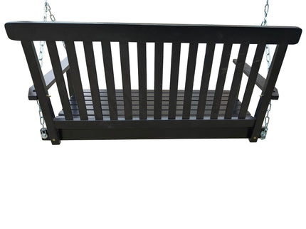 Front Porch Swing With Armrests For Outdoor Patio, Garden Yard, Backyard Or Sunroom