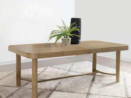 Benson - Extension Leaf Dining Table With Trestle Base - Sand
