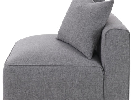Amherst - Armless Chair With Accent Pillow - Gray