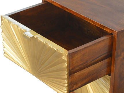 Manila - Nightstand - Brown / Gold