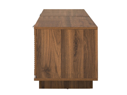 TV Stand, Entertainment Center With Deep Drawers, Cable Management & Soft Closing Hinges
