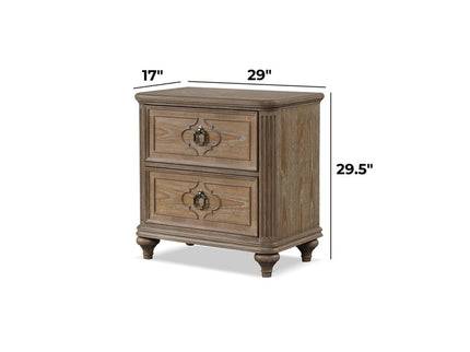 1 Piece Nightstand, Bedside Table With USB A And USB C Ports - Oak / Rustic