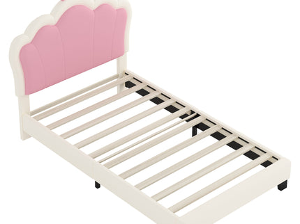 Upholstered Princess Platform Bed With Crown Headboard