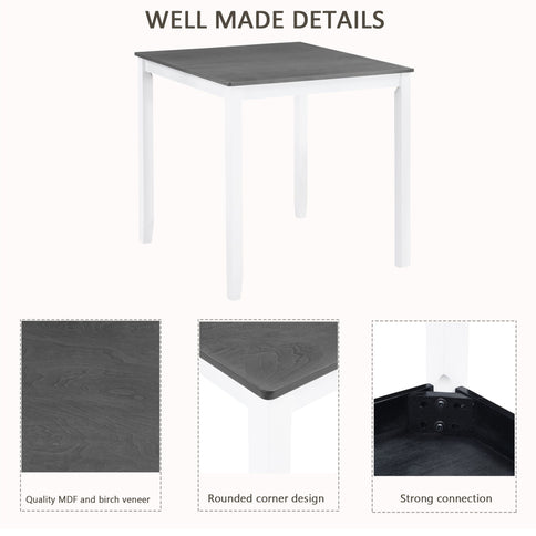 5 Piece Counter Height Dining Table Set With 4 Chairs