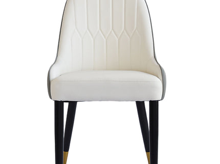 Modern Sponge-Filled Dining Chair, Solid Wood Metal Legs, Suitable For Restaurants, Living Rooms And Rooms (Set of 2)