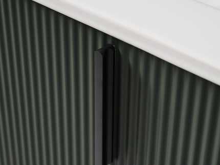 Bathroom Vanity With Ceramic Sink, Fluted Design