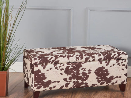 Storage Ottoman - Brown Multi