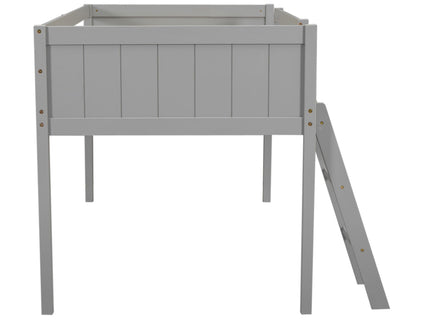 Low Loft Bed With Adjustable Ladder