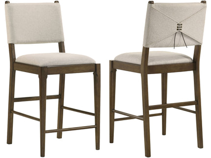Crispin - Upholstered Counter Side Chair (Set of 2) - Brown