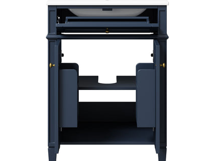Modern Bathroom Vanity With Tip-Out Drawer And Soft-Close Hinges