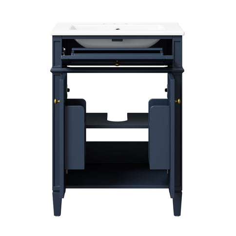 Modern Bathroom Vanity With Tip-Out Drawer And Soft-Close Hinges