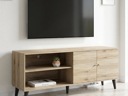 Amidon - TV Stand, With 2 Storage Shelves And 1 Cabinet