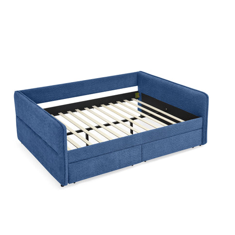 Upholstered Daybed & 2 Drawers