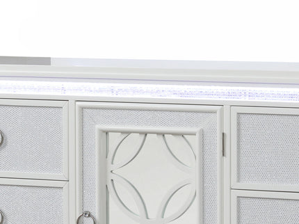 Abigale - 6 Drawer Dresser With LED (Includes Dresser Only, Mirror Not Included) - White