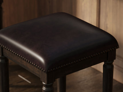 Square Stool With Upholstered Seat