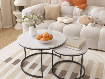 Round Nesting Coffee Table (Set of 2)