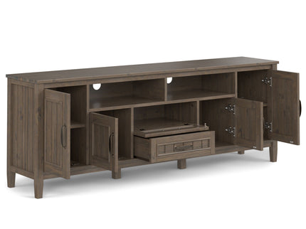 Lev - Handcrafted TV Media Stand - Smoky Brown