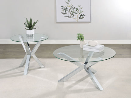 Round Top Coffee Table - Chrome