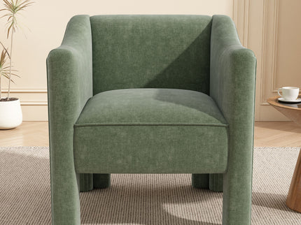 Barrel Accent Chair With Enclosed Arms