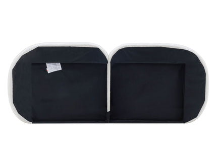 Upholstered Platform Bed With Split Headboard