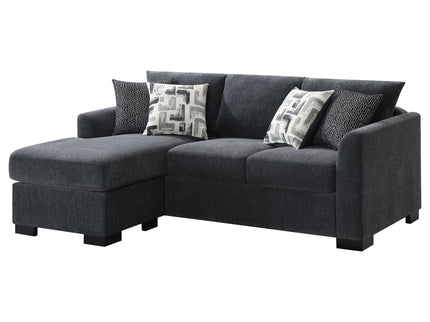 Pacheco - Upholstered Sleeper Sectional Chaise Sofa With Pocket Coils And Reversible Cushions - Dark Gray